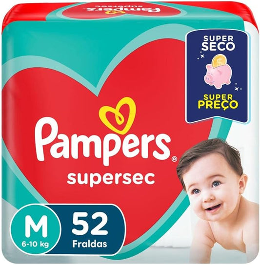 Fd Pampers S. Sec Hip M, PAMPERS SUPERSEC M 52 Unidades